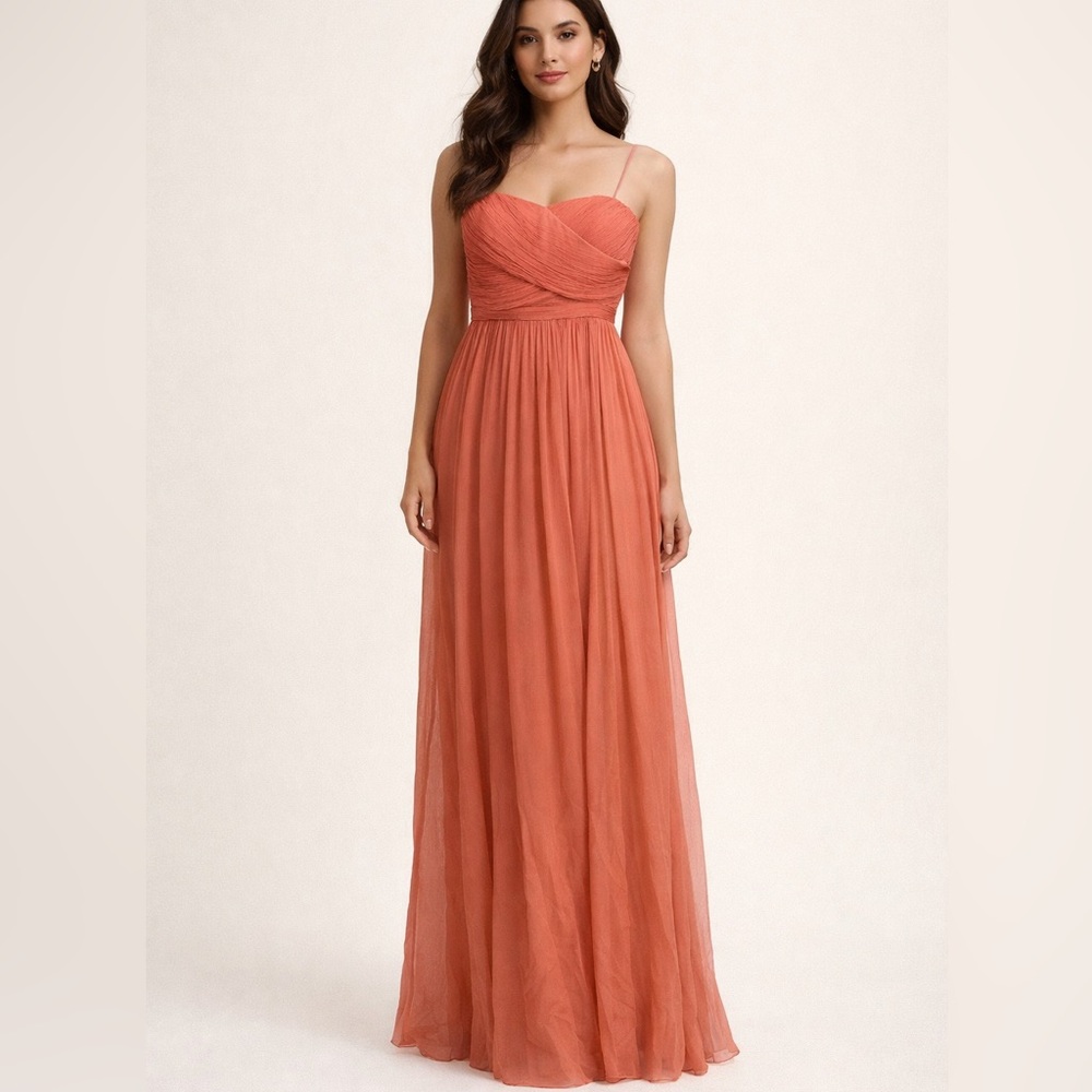 J. Crew Elegant Coral Maxi Dress